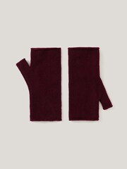 Jigsaw Red Cashmere Mittens - Image 1 of 2