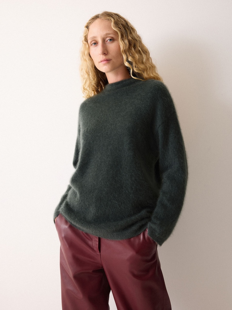 Jigsaw Green Halo Cashmere Oversized Jumper - Image 1 of 6