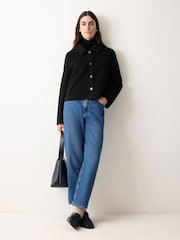 Jigsaw Black Double Faced Button Up Jacket - Image 2 of 6