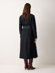 Jigsaw Black Denim Lyocell Belted Dress - Image 5 of 6