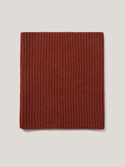 Jigsaw Red Wool Cashmere Blend Rib Snood - Image 2 of 3