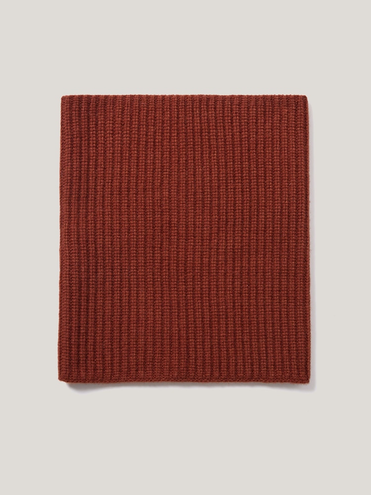 Jigsaw Red Wool Cashmere Blend Rib Snood - Image 2 of 3