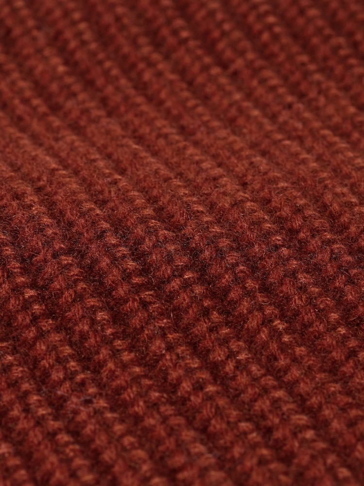 Jigsaw Red Wool Cashmere Blend Rib Snood - Image 3 of 3
