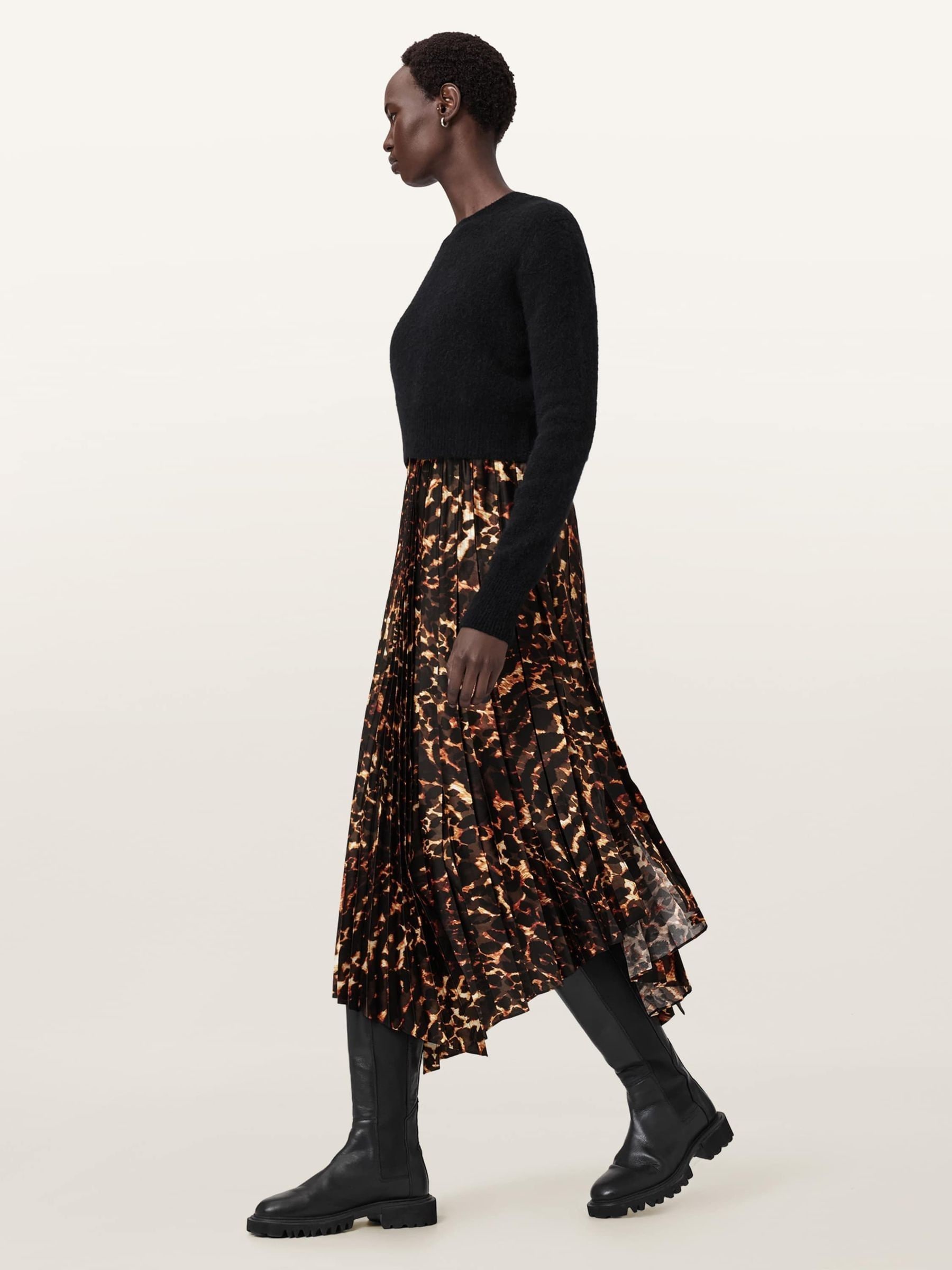Buy AllSaints Brown Jax Pardus Dress from Next USA