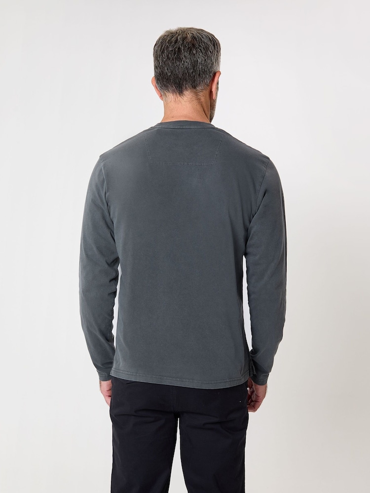 Saltwell Garment Dyed Long Sleeve T-Shirt - Image 2 of 4 Saltwell Garment Dyed Long Sleeve T-Shirt - Image 2 of 4