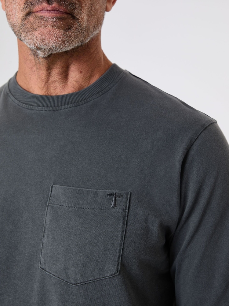 Saltwell Garment Dyed Long Sleeve T-Shirt - Image 4 of 4 Saltwell Garment Dyed Long Sleeve T-Shirt - Image 4 of 4