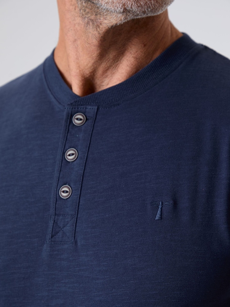 Saltwell Peached Cotton Grandad T-Shirt - Image 4 of 4 Saltwell Peached Cotton Grandad T-Shirt - Image 4 of 4