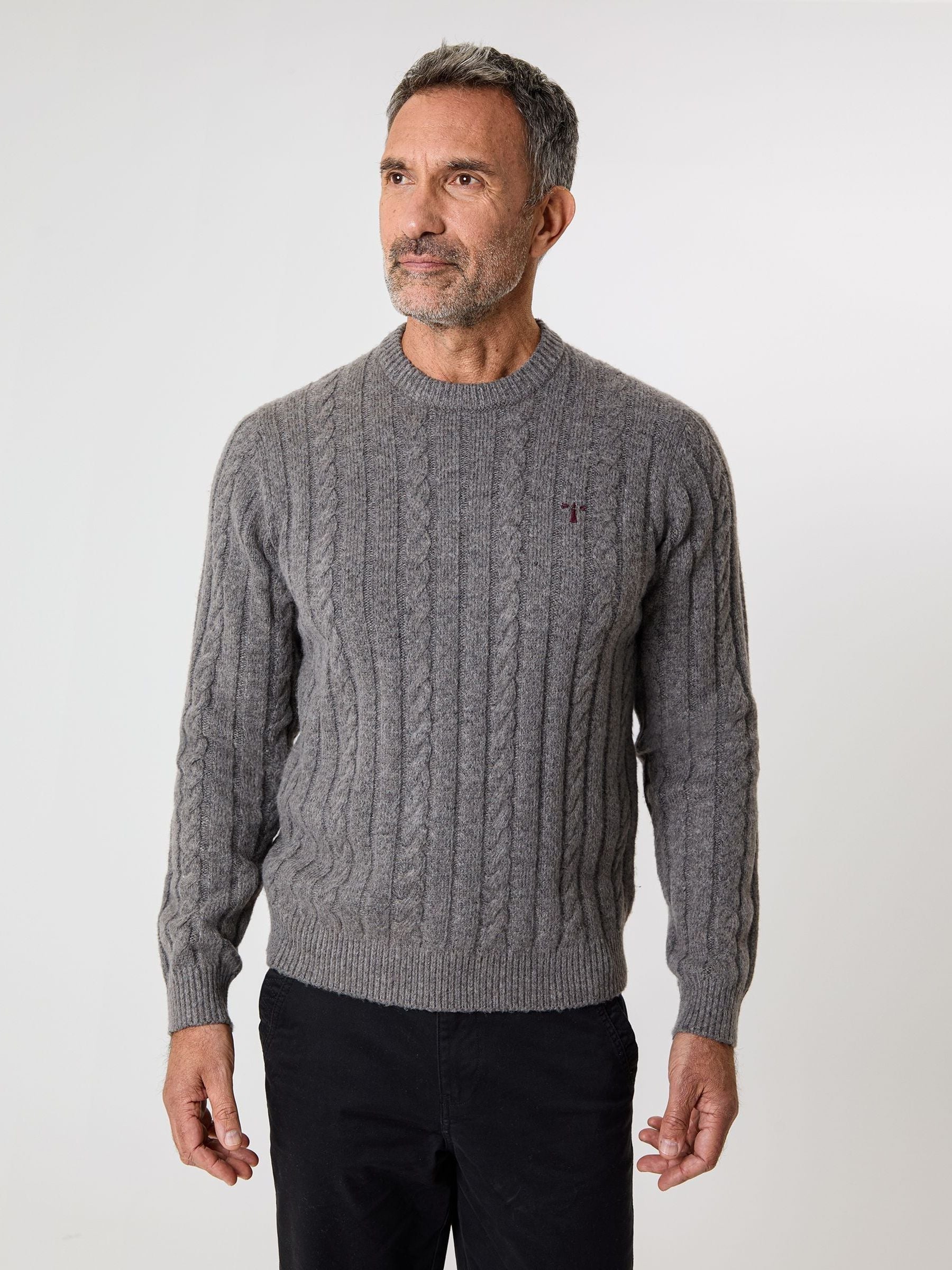 Buy Saltwell Cream Cable Knit Crew Neck Jumper from Next USA