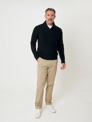 Azul - Saltwell Cable Knit Shawl Neck Jumper - Imagen 2 de 4