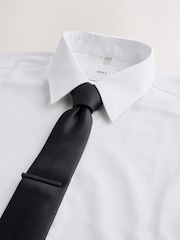 White Slim Fit Occasion Shirt And Tie Set - Image 7 of 8