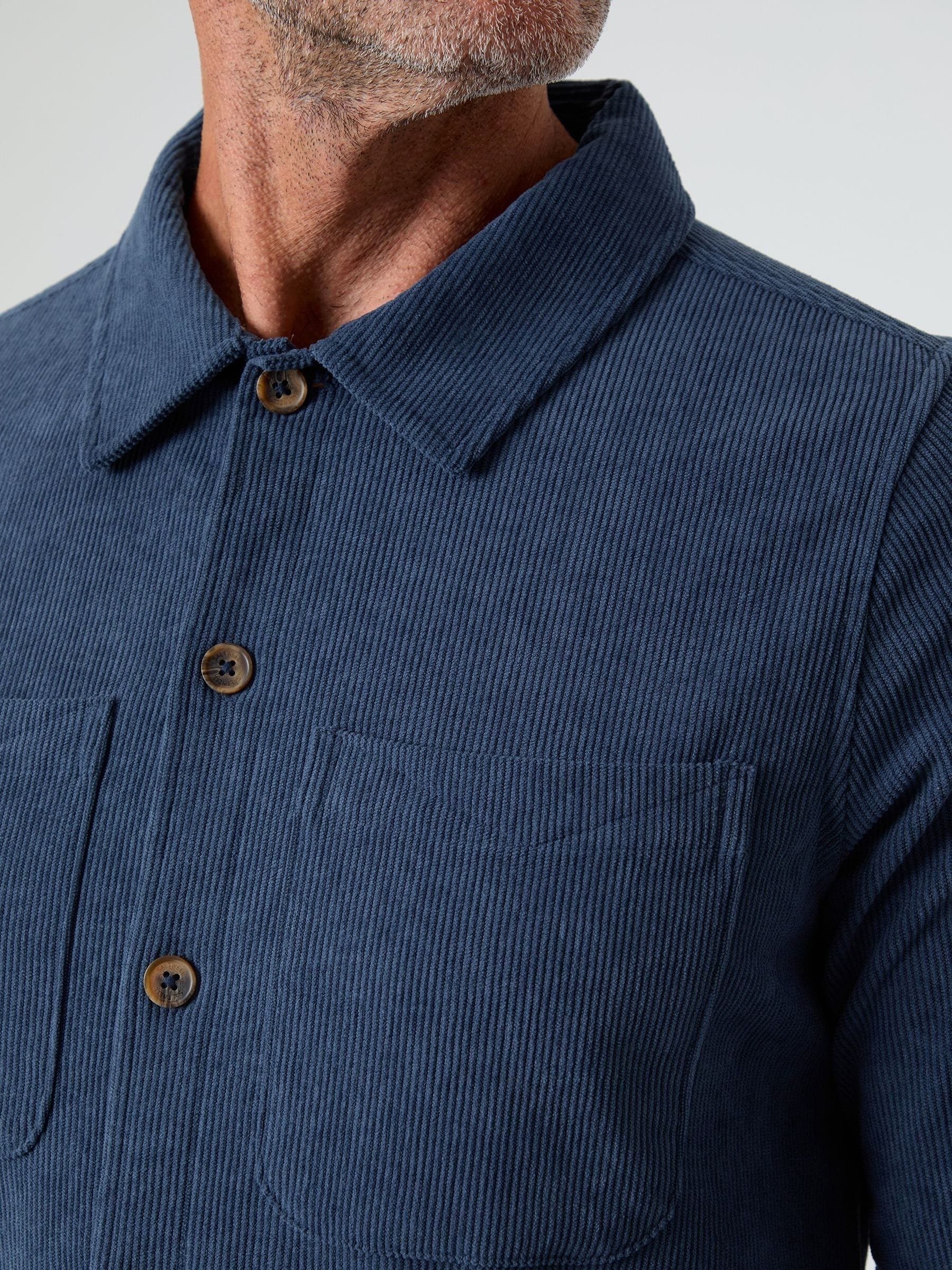 Buy Saltwell Blue Corduroy Shirt from Next USA