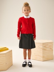 Rojo - Cotton Rich Bow Front School Cardigan (3-16yrs) - Imagen 1 de 4