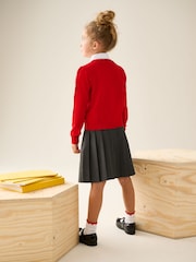 Rojo - Cotton Rich Bow Front School Cardigan (3-16yrs) - Imagen 3 de 4
