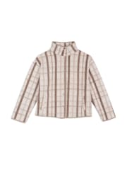 Chelsea Peers Natural Borg Fleece Plaid Jacket - Image 6 of 6