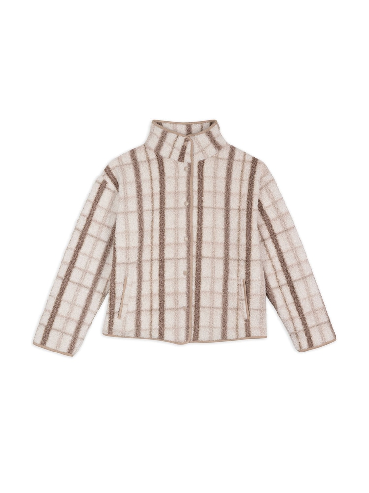 Chelsea Peers Borg Fleece Plaid Jacket - صورة 6 من 6 Chelsea Peers Borg Fleece Plaid Jacket - صورة 6 من 6