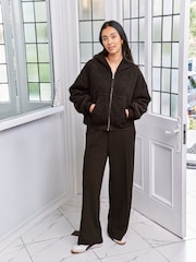 Chelsea Peers Brown Borg Fleece Zip Up Hoodie - Image 2 of 4