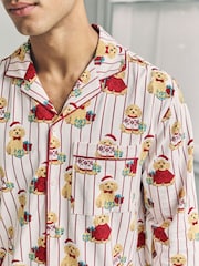 Chelsea Peers Natural Cotton Chip the Christmas Cockapoo Dog Print Long Pyjamas Set - Image 5 of 6