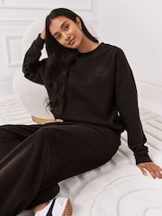 Chelsea Peers Cotton Embroidered Script Logo Sweatshirt - Imagen 3 de 6