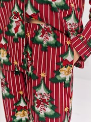Chelsea Peers Cotton Christmas Tree Stripe Long Pyjamas Set - Imagen 6 de 7
