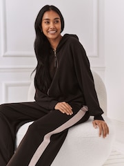 Chelsea Peers Brown LuxeComfort Scuba Zip Hoodie - Image 1 of 6