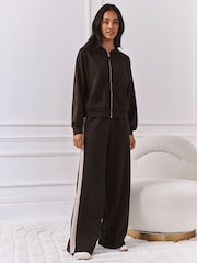 Chelsea Peers Brown LuxeComfort Scuba Zip Hoodie - Image 3 of 6