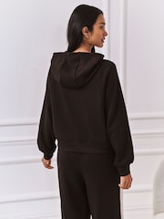 Chelsea Peers Brown LuxeComfort Scuba Zip Hoodie - Image 5 of 6