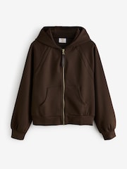 Chelsea Peers Brown LuxeComfort Scuba Zip Hoodie - Image 6 of 6