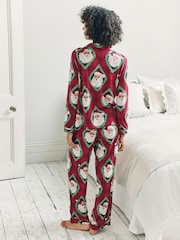 Chelsea Peers Christmas Jolly Santa Print Long Pyjamas Set - Imagen 5 de 6