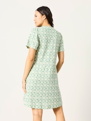 FatFace Maggie Ivory Fan Geo Petite Jersey Dress - Image 2 of 6