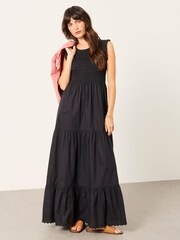 FatFace Anais Black Petite Maxi Dress - Image 1 of 6
