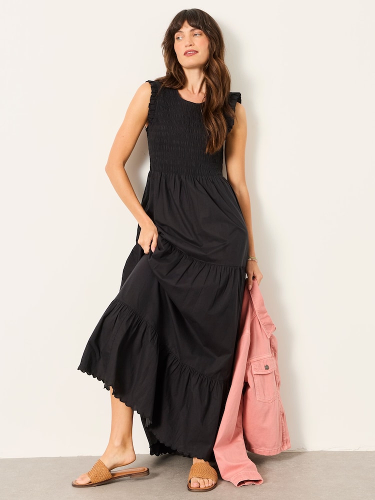petite maxi black dress GRACE expertly cut on the bias from a subtly shimmering slinky jersey Women's Petite Black Slinky Knot