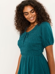 FatFace Nora Teal Blue Petite Jersey Dress - Image 3 of 5