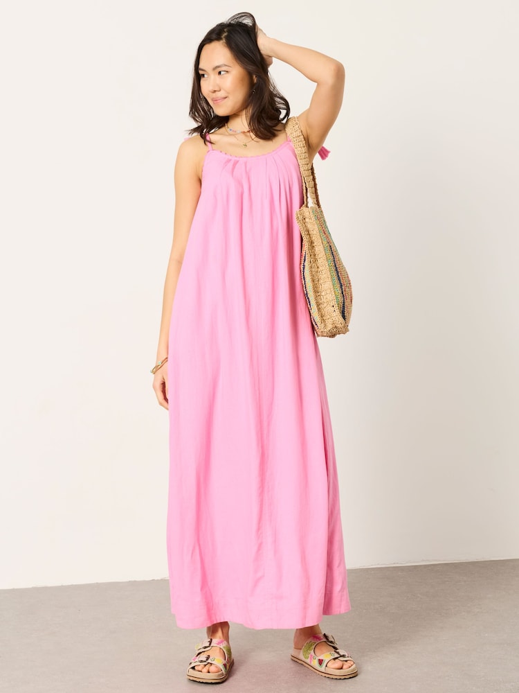 FatFace Bea Pink Petite Maxi Dress - Image 1 of 6