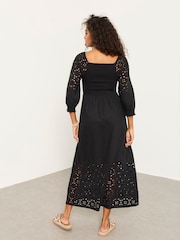 FatFace Adele Black Petite Midi Dress - Image 2 of 6