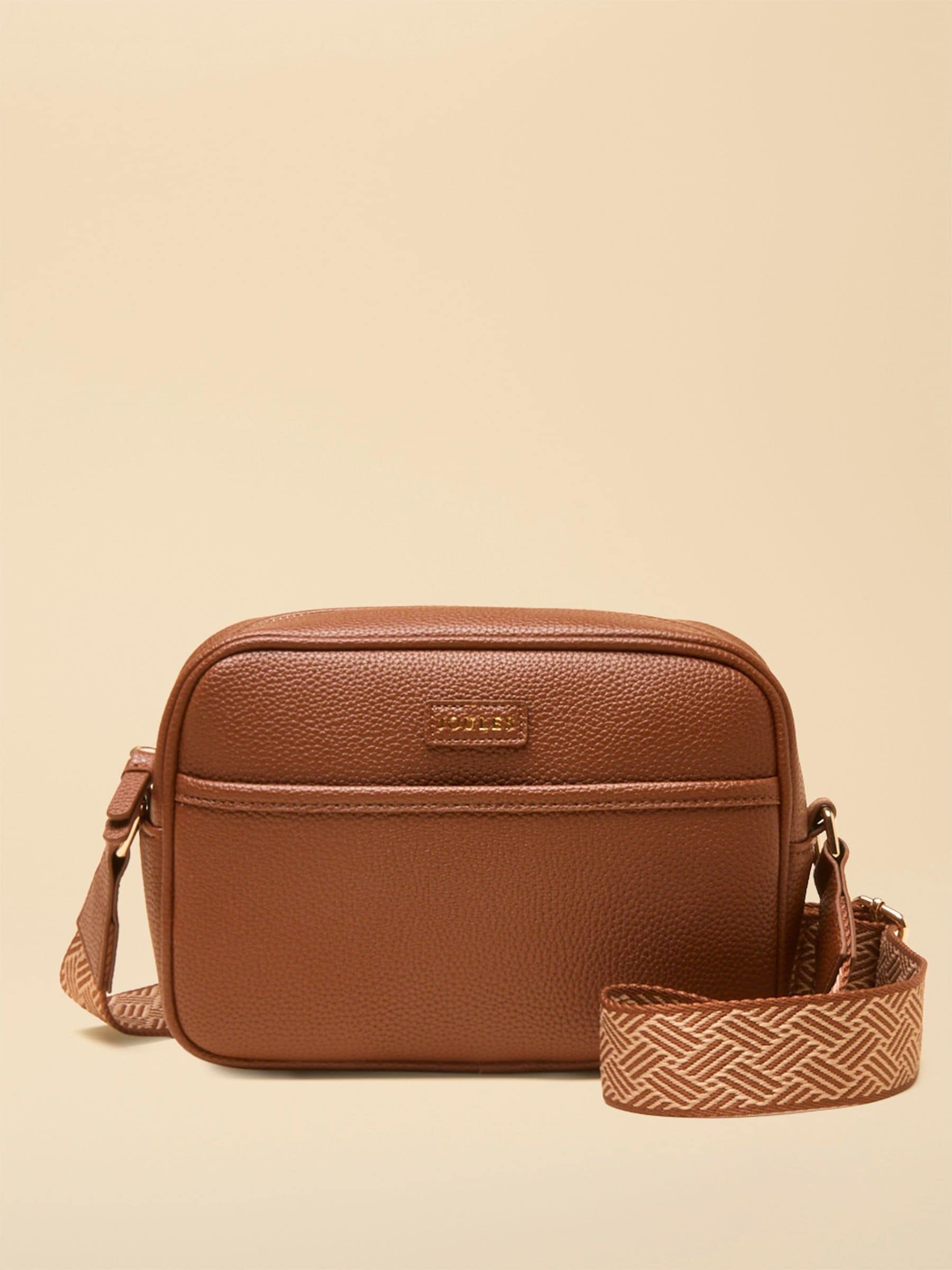 Joules Women's Tan Brown Trent Adjustable Crossbody Camera Bag