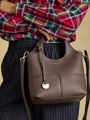 Joules Crossbody Chocolate Brown Tophandle Tote Bag - Image 4 of 8