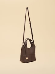 Joules Crossbody Chocolate Brown Tophandle Tote Bag - Image 5 of 8