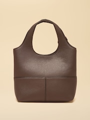 Joules Crossbody Chocolate Brown Tophandle Tote Bag - Image 6 of 8