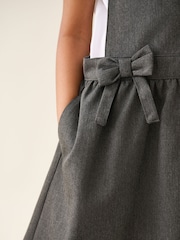Grey Bow Waist School Pinafore Dress (3-14yrs) - Image 4 of 5