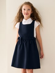 Navy Blue Bow Waist School Pinafore Dress (3-14yrs) - Image 1 of 10