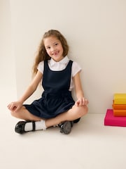 Navy Blue Bow Waist School Pinafore Dress (3-14yrs) - Image 3 of 10