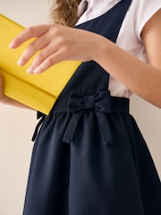 Navy Blue Bow Waist School Pinafore Dress (3-14yrs) - Image 5 of 10