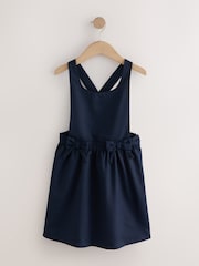 Navy Blue Bow Waist School Pinafore Dress (3-14yrs) - Image 6 of 10
