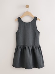 Grey Drop Waist Pinafore School Dress (3-14yrs) - Image 7 of 9