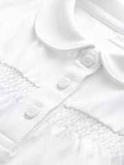 White Cotton Stretch School Shirred Jersey Top 2 Pack (3-14yrs) - Image 9 of 9