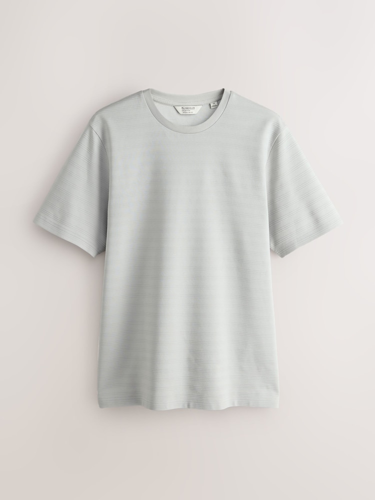 Grey N.Premium Smart Textured Regular Fit T-Shirt - Image 1 of 3