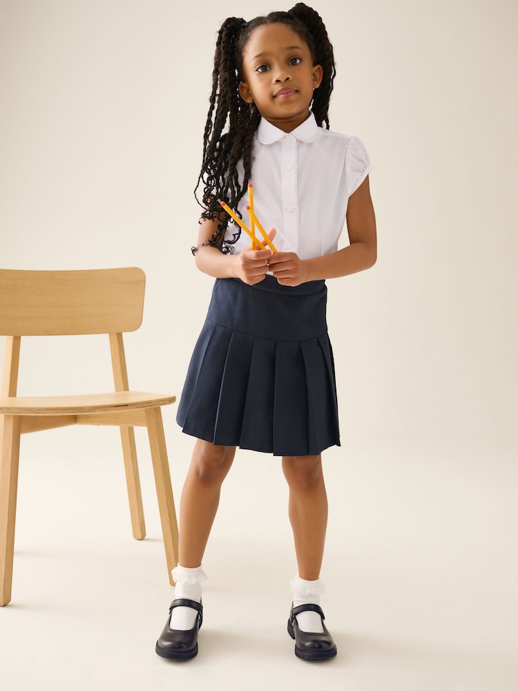 Navy Blue Pleated School Skorts (3-16yrs) - Image 2 of 8 Navy Blue Pleated School Skorts (3-16yrs) - Image 2 of 8