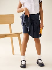 Navy Blue Pleated School Skorts (3-16yrs) - Image 4 of 8