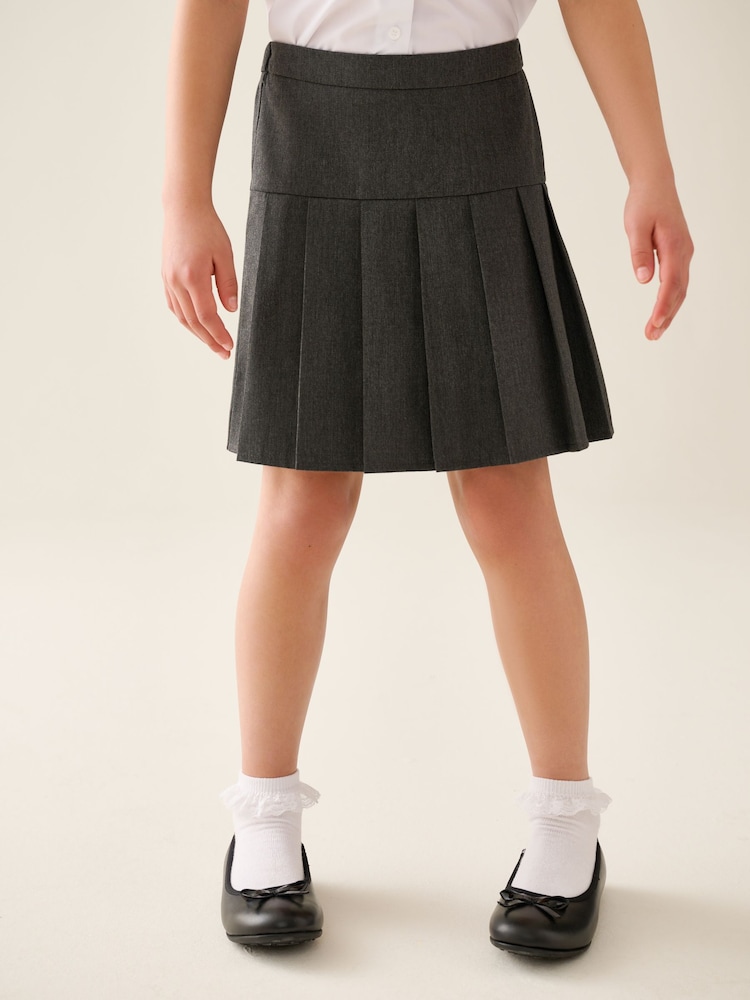 Grey Pleated School Skorts (3-16yrs) - Image 1 of 8 Grey Pleated School Skorts (3-16yrs) - Image 1 of 8