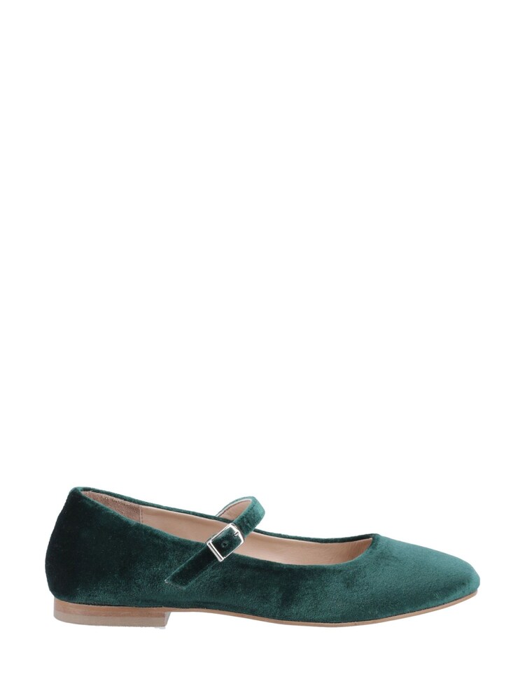 Hush Puppies Green Velvet Ballerina - Image 1 of 4 Hush Puppies Green Velvet Ballerina - Image 1 of 4